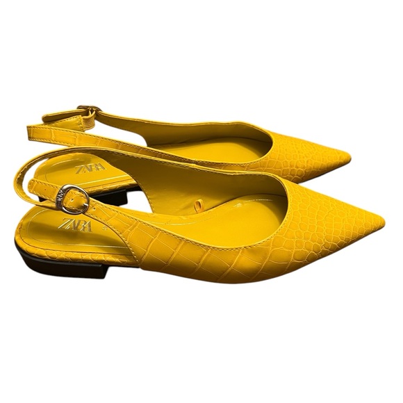 Zara Animal Print Pointed Toe Flats - Picture 6 of 11